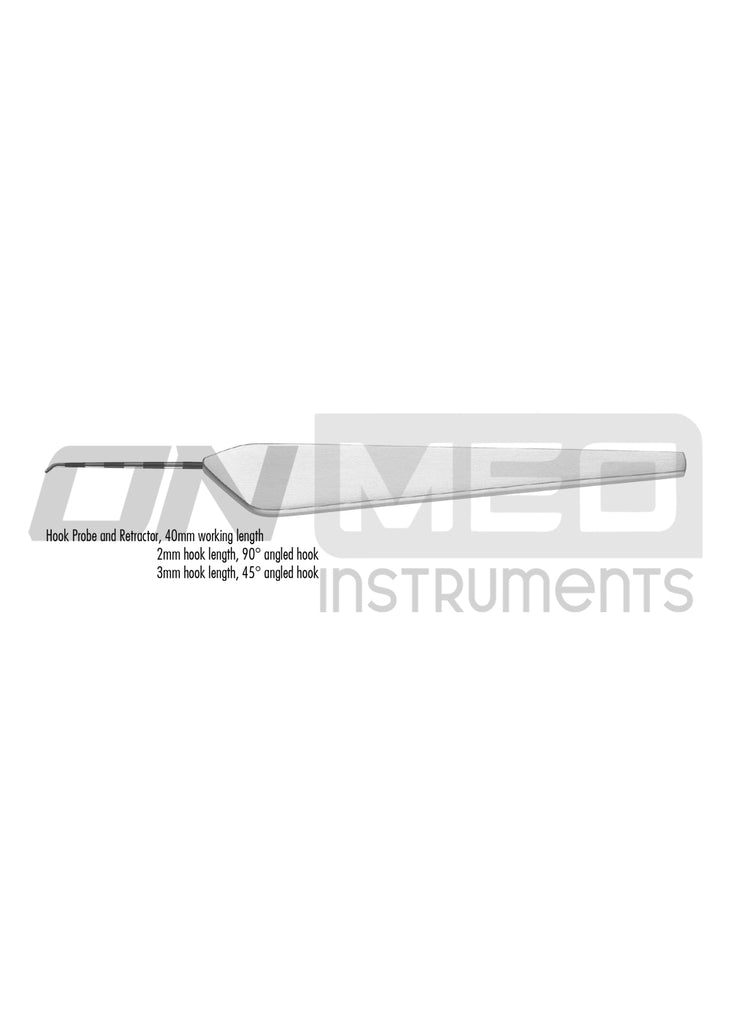 Hook Probe and Retractor, 40mm working length