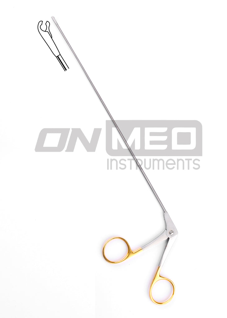 Pointed, Angled upward Opened to Left