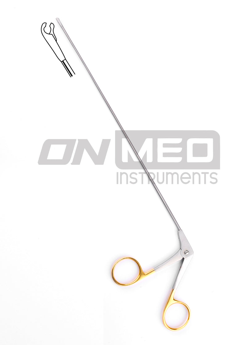 Pointed, Angled upward Opened to Left